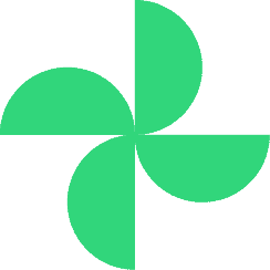 'n Groen en wit logo.